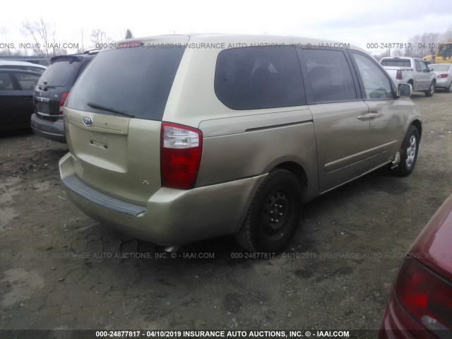 KNDMB233X66038659 - 2006 KIA SEDONA EX/LX GOLD photo 4