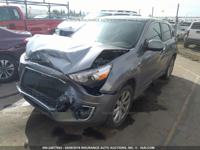 4A4AP3AW5FE044309 - 2015 MITSUBISHI OUTLANDER SPORT ES GRAY photo 2