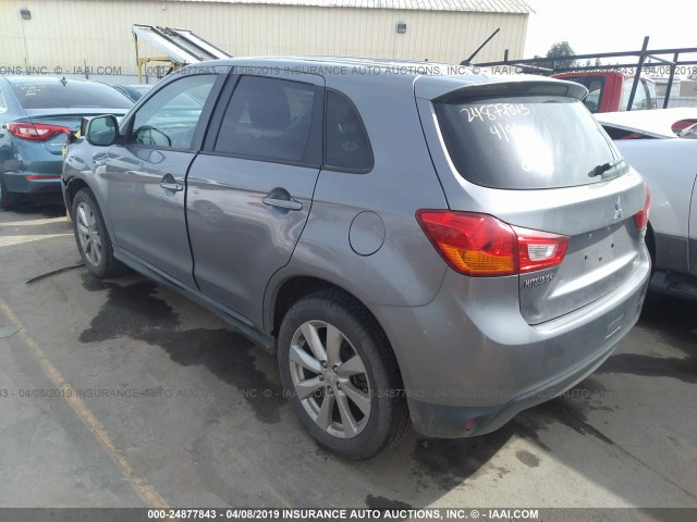 4A4AP3AW5FE044309 - 2015 MITSUBISHI OUTLANDER SPORT ES GRAY photo 3