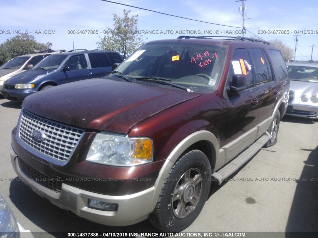 1FMFU18556LA25967 - 2006 FORD EXPEDITION EDDIE BAUER RED photo 2