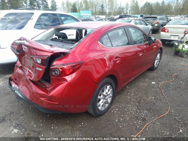 JM1BM1V78G1293272 - 2016 MAZDA 3 TOURING RED photo 4