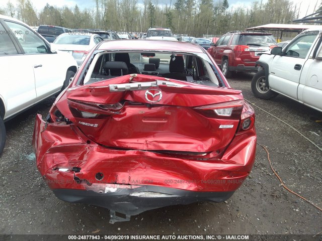 JM1BM1V78G1293272 - 2016 MAZDA 3 TOURING RED photo 6