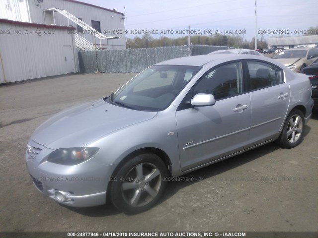 JM1BK123541180074 - 2004 MAZDA 3 S SILVER photo 2