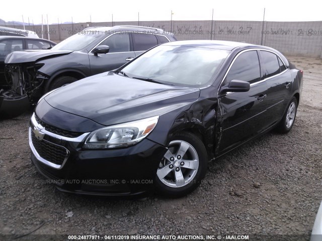 1G11B5SL6FF336396 - 2015 CHEVROLET MALIBU LS BLACK photo 2