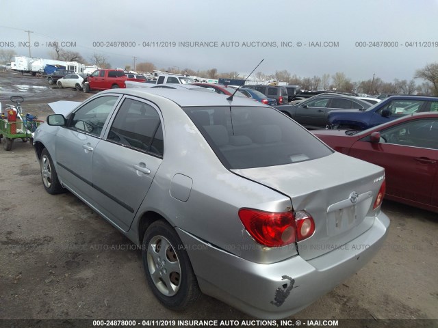 1NXBR32E85Z365997 - 2005 TOYOTA COROLLA CE/LE/S SILVER photo 3