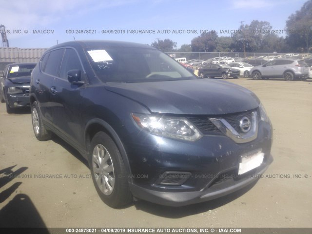 KNMAT2MT5FP536745 - 2015 NISSAN ROGUE S/SL/SV Navy photo 1