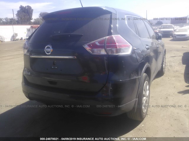 KNMAT2MT5FP536745 - 2015 NISSAN ROGUE S/SL/SV Navy photo 4