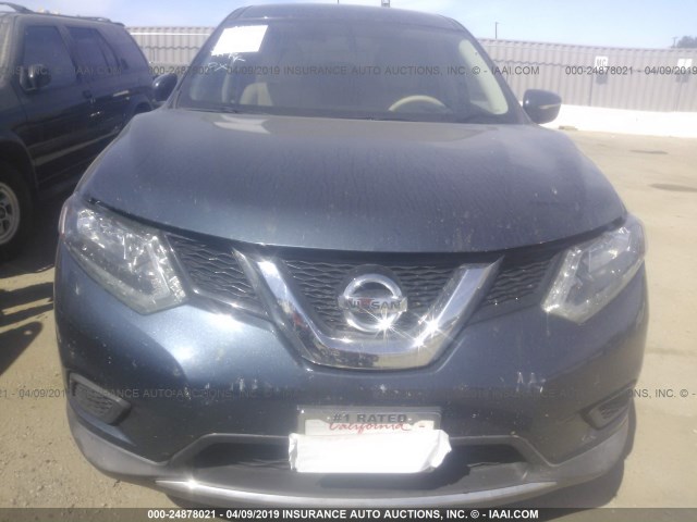 KNMAT2MT5FP536745 - 2015 NISSAN ROGUE S/SL/SV Navy photo 6