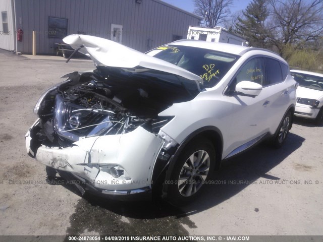 5N1AZ2MH5JN149316 - 2018 NISSAN MURANO S/SL/SV/PLATINUM WHITE photo 2