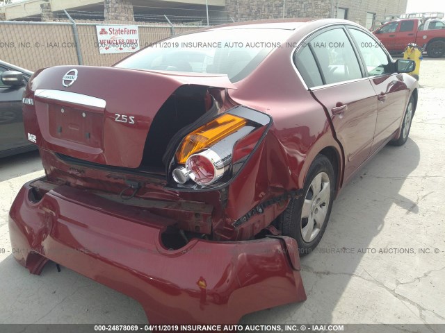 1N4AL21E68N495195 - 2008 NISSAN ALTIMA 2.5/2.5S RED photo 4