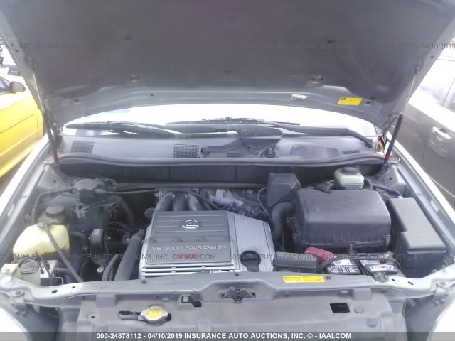 JTJGF10U620120522 - 2002 LEXUS RX 300 GRAY photo 10