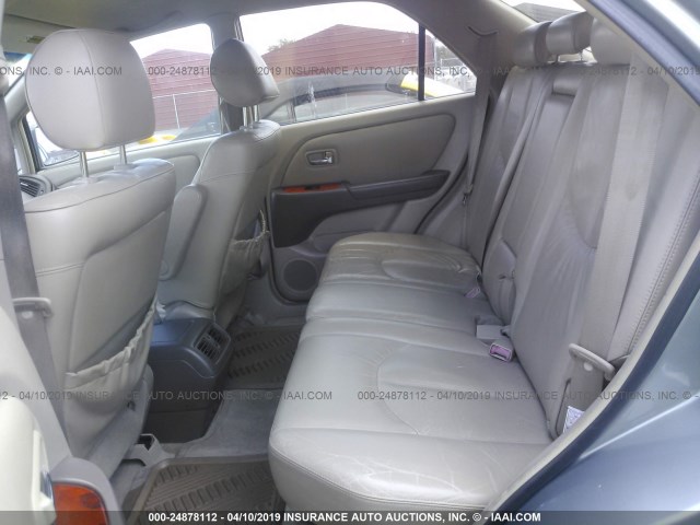 JTJGF10U620120522 - 2002 LEXUS RX 300 GRAY photo 8