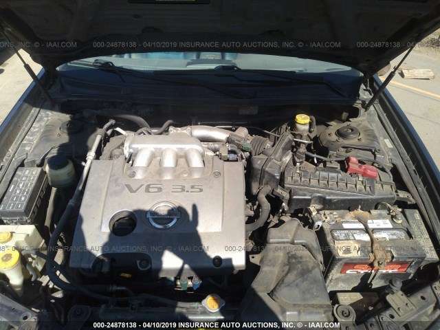 JN1DA31A53T418888 - 2003 NISSAN MAXIMA GLE/SE GRAY photo 10