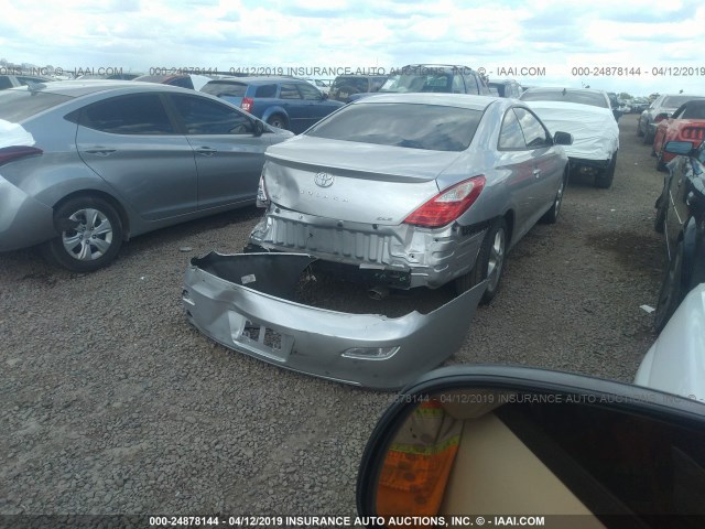 4T1CA30P28U155156 - 2008 TOYOTA CAMRY SOLARA SE/SLE/SPORT SILVER photo 4