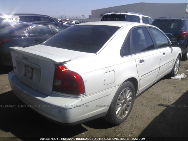 YV1TS592261436886 - 2006 VOLVO S80 2.5T WHITE photo 4