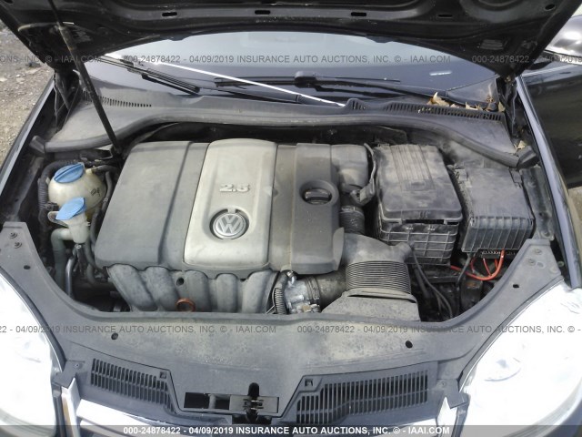 3VWEF71K27M164707 - 2007 VOLKSWAGEN JETTA WOLFSBURG 黑色 照片 10