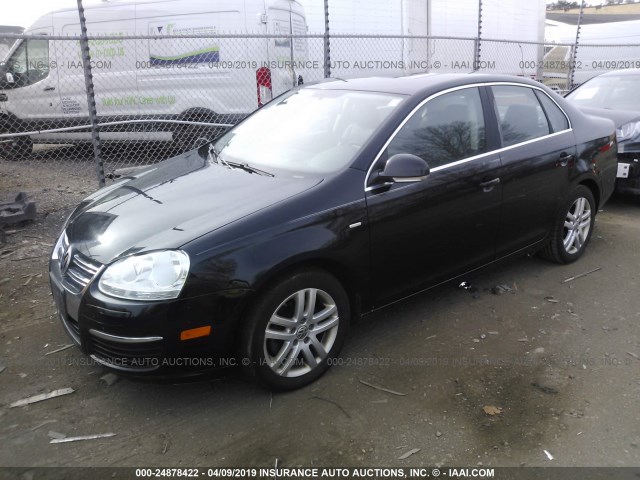 3VWEF71K27M164707 - 2007 VOLKSWAGEN JETTA WOLFSBURG BLACK photo 2