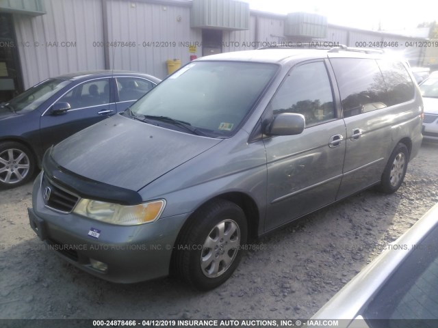 5FNRL18022B040190 - 2002 HONDA ODYSSEY EXL GRAY photo 2