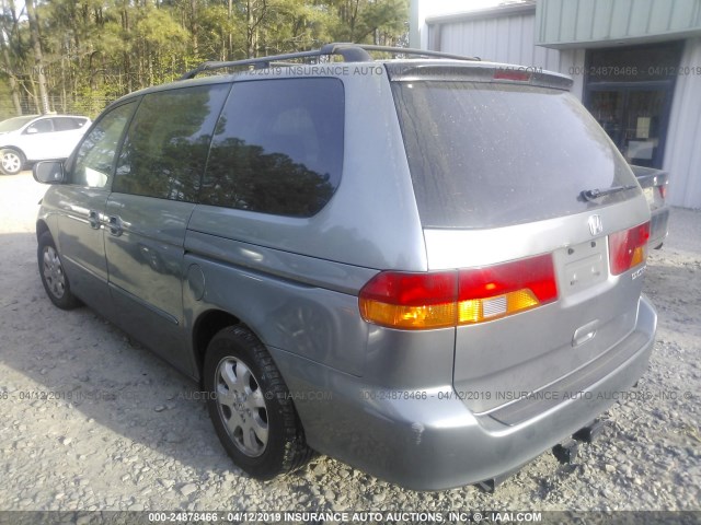 5FNRL18022B040190 - 2002 HONDA ODYSSEY EXL GRAY photo 3