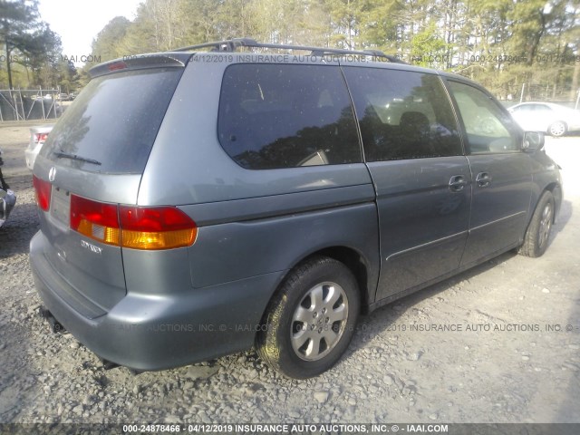 5FNRL18022B040190 - 2002 HONDA ODYSSEY EXL GRAY photo 4