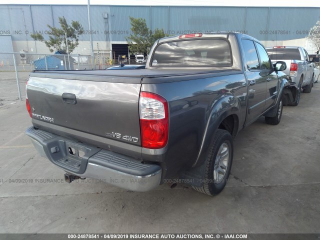 5TBDT44136S519304 - 2006 TOYOTA TUNDRA DOUBLE CAB SR5 BLACK photo 4