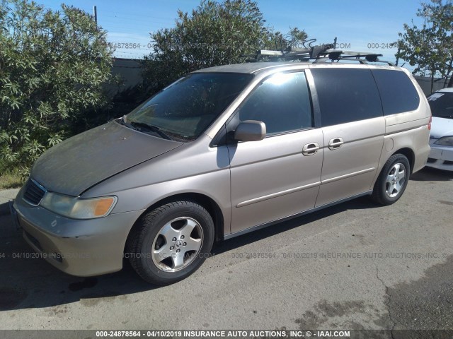 2HKRL1861YH583173 - 2000 HONDA ODYSSEY EX GOLD photo 2