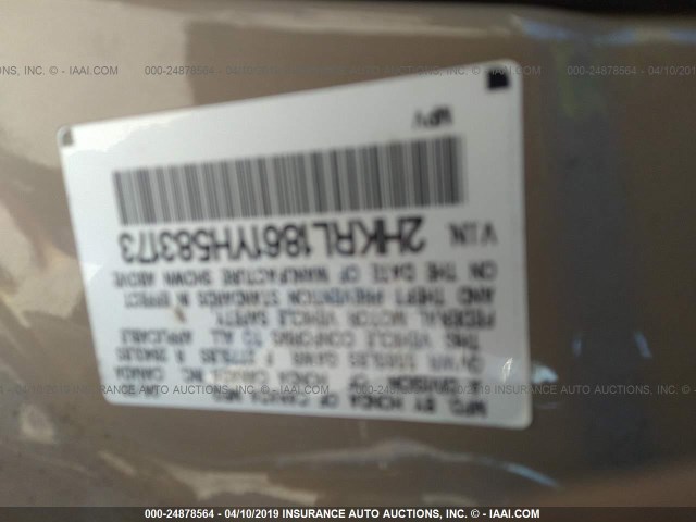 2HKRL1861YH583173 - 2000 HONDA ODYSSEY EX GOLD photo 9