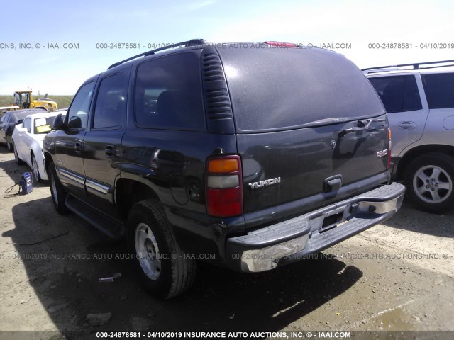 1GKEC13V03J222387 - 2003 GMC YUKON BLACK photo 3