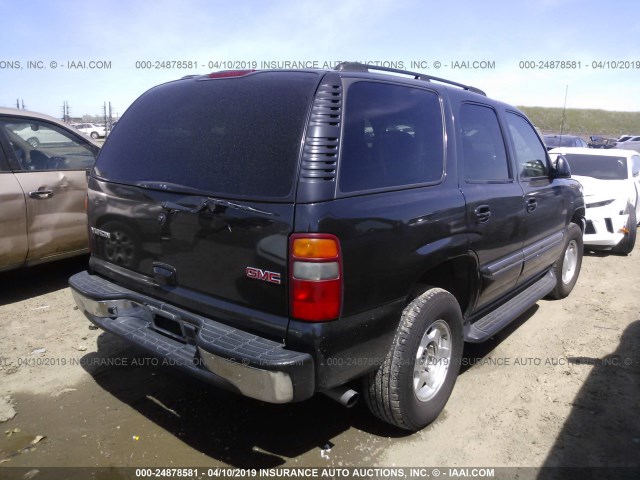 1GKEC13V03J222387 - 2003 GMC YUKON BLACK photo 4