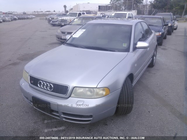 WAURD68DX1A018343 - 2001 AUDI S4 2.7 QUATTRO SILVER photo 2