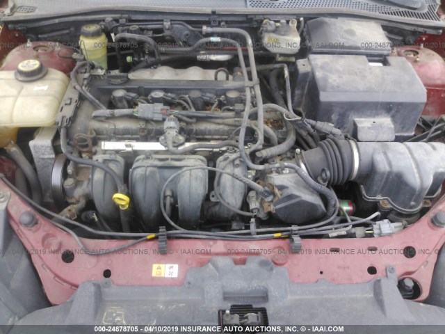 1FAFP34N15W277926 - 2005 FORD FOCUS ZX4 MAROON photo 10