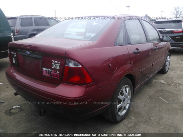 1FAFP34N15W277926 - 2005 FORD FOCUS ZX4 MAROON photo 4