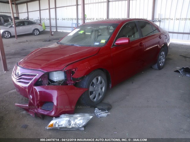 4T1BF3EK6AU509535 - 2010 TOYOTA CAMRY SE/LE/XLE RED photo 2