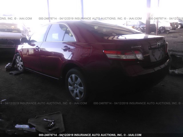 4T1BF3EK6AU509535 - 2010 TOYOTA CAMRY SE/LE/XLE RED photo 3