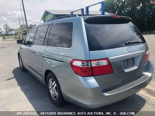 5FNRL38665B103456 - 2005 HONDA ODYSSEY EXL BLUE photo 3