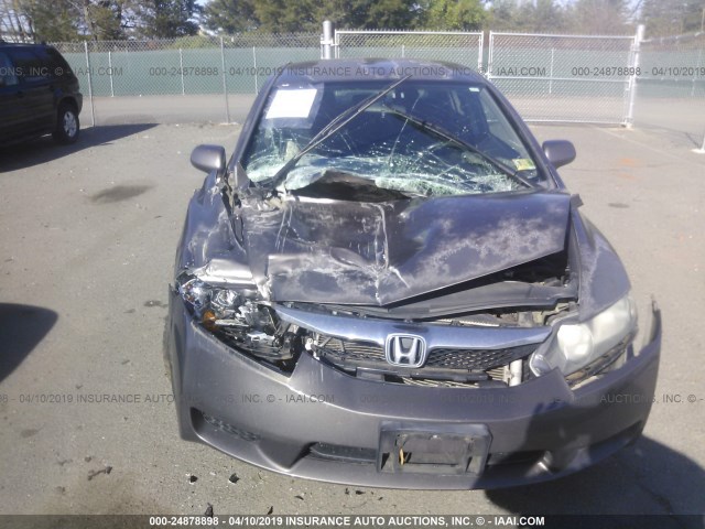 2HGFA1F60AH515054 - 2010 HONDA CIVIC GRAY photo 6