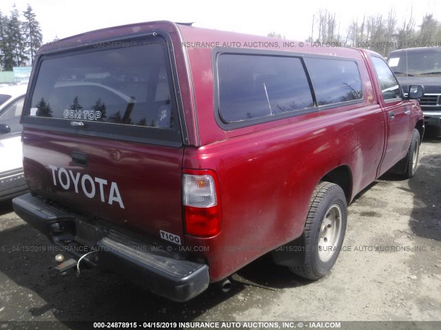 JT4UD10D7S0009540 - 1995 TOYOTA T100 RED photo 4