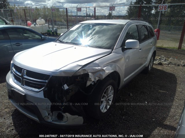 3C4PDDBG9ET176592 - 2014 DODGE JOURNEY SXT SILVER photo 2