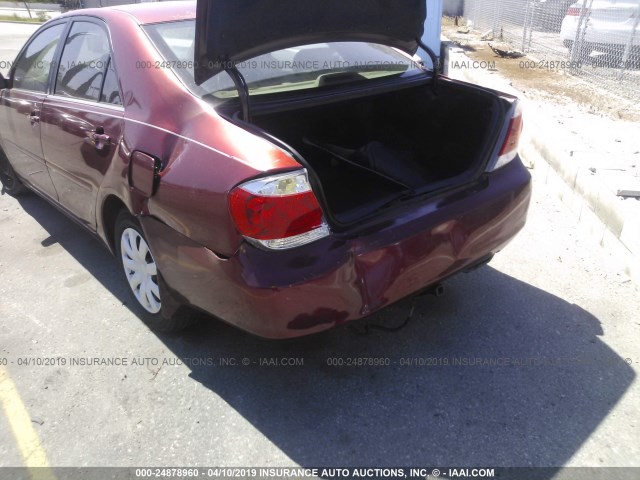 4T1BE32K65U426667 - 2005 TOYOTA CAMRY LE/XLE/SE RED photo 6