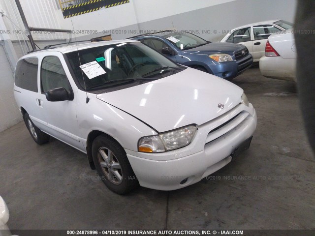 4N2ZN17T32D812643 - 2002 NISSAN QUEST GLE WHITE photo 1