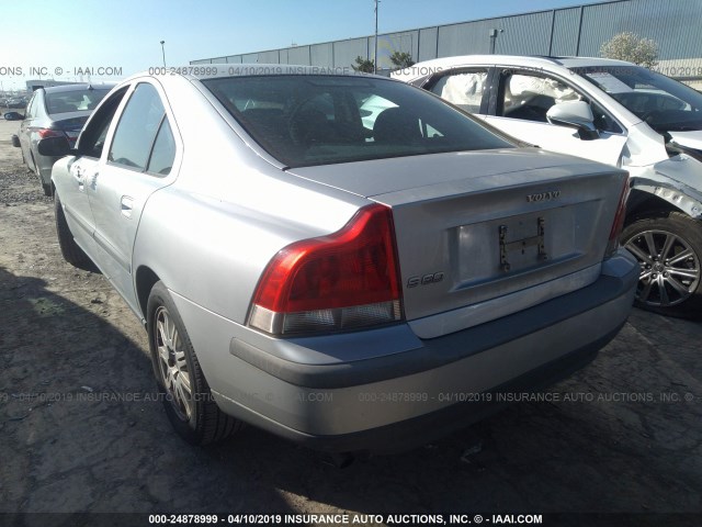 YV1RS64A342326144 - 2004 VOLVO S60 SILVER photo 3