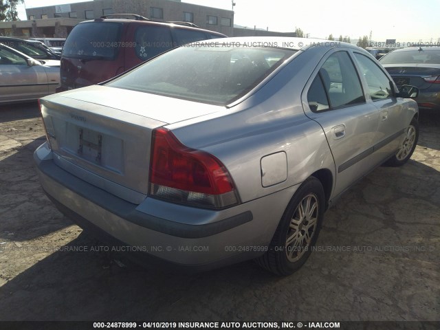 YV1RS64A342326144 - 2004 VOLVO S60 SILVER photo 4