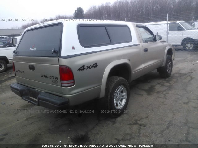 1D7GG16K54S699487 - 2004 DODGE DAKOTA SXT GOLD photo 4