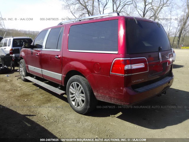 5LMFL28548LJ04684 - 2008 LINCOLN NAVIGATOR L RED photo 3