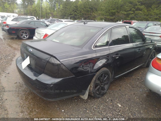 1FAHP24W88G119495 - 2008 FORD TAURUS SEL BLACK photo 4