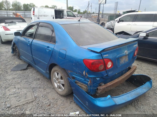 2T1BR32E58C909121 - 2008 TOYOTA COROLLA CE/LE/S BLUE photo 3