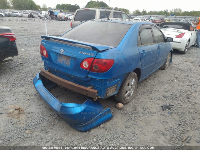 2T1BR32E58C909121 - 2008 TOYOTA COROLLA CE/LE/S BLUE photo 4