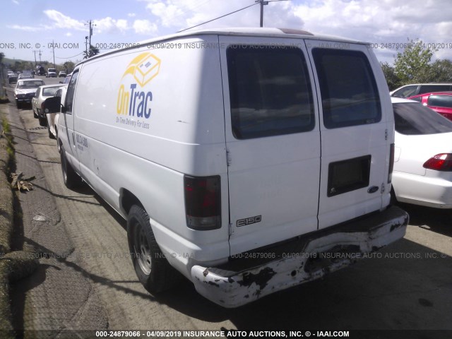 1FTRE14W2YHB56762 - 2000 FORD ECONOLINE E150 VAN WHITE photo 3