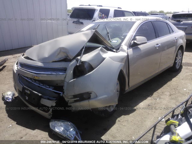 1G1ZE5EB2AF217539 - 2010 CHEVROLET MALIBU LTZ TAN photo 2