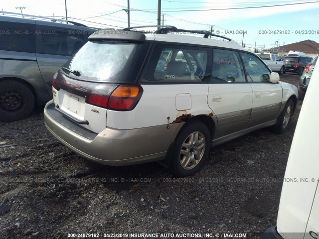 4S3BH6867Y7663033 - 2000 SUBARU LEGACY OUTBACK LIMITED WHITE photo 4